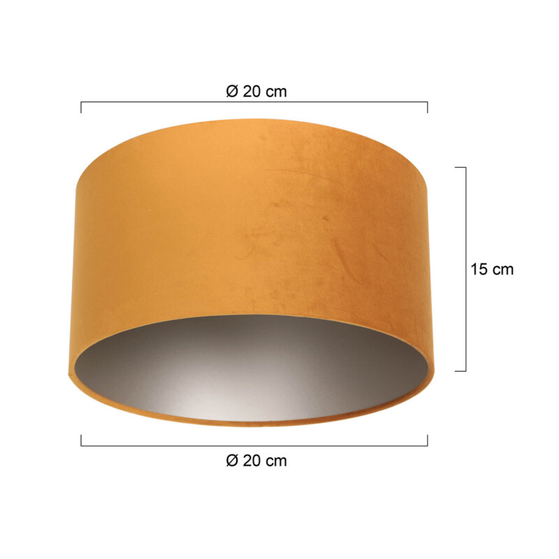 Pantalla de lámpara de terciopelo dorado moderna Steinhauer - Imagen 6