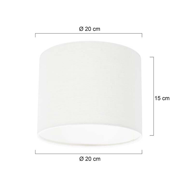 Pantalla de lámpara de terciopelo blanco moderna Steinhauer - Imagen 6