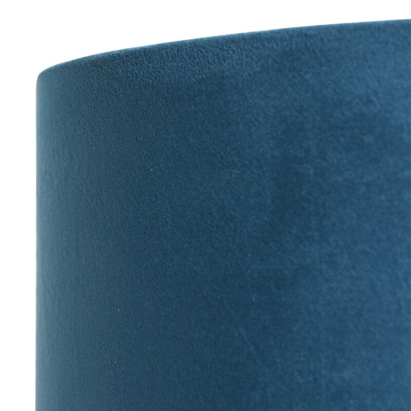 Pantalla de lámpara de terciopelo azul moderna Steinhauer - Imagen 4