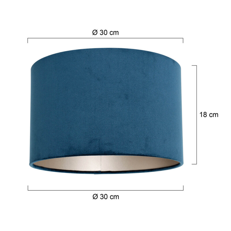 Pantalla de lámpara de terciopelo azul moderna Steinhauer - Imagen 6