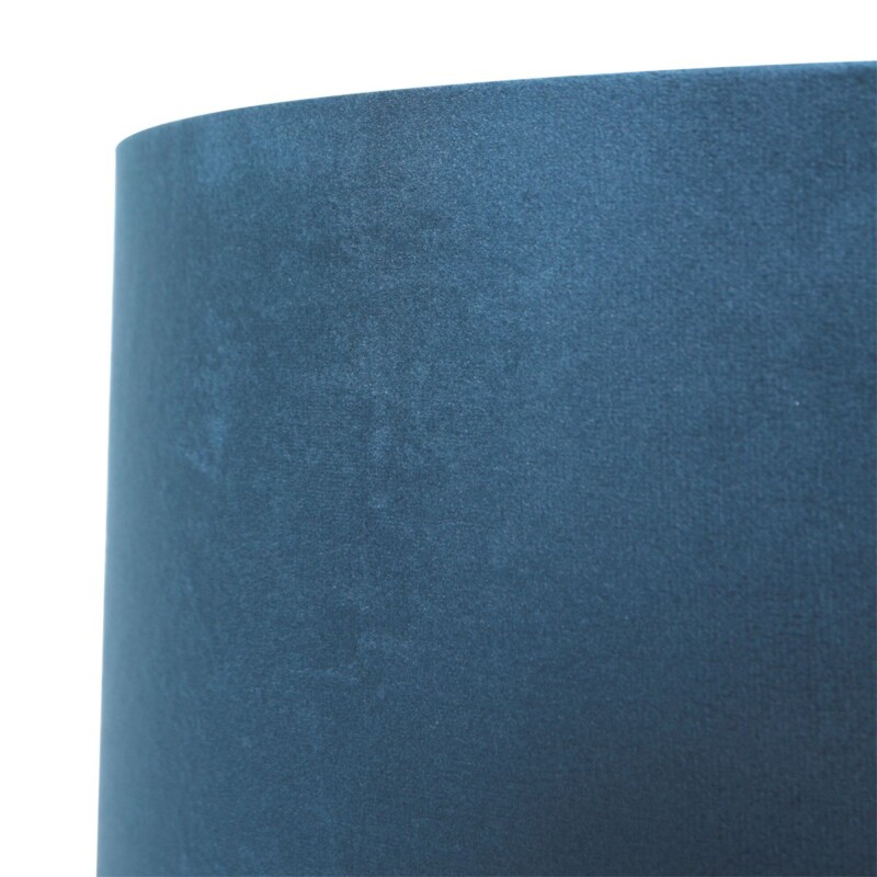 Pantalla de lámpara de terciopelo azul moderna Steinhauer - Imagen 4