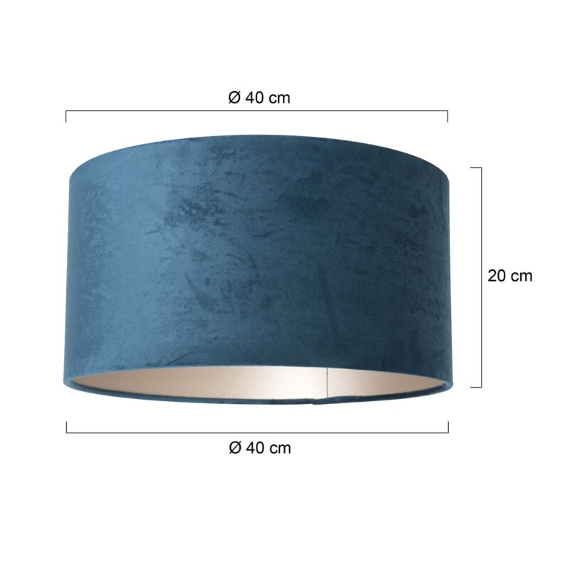 Pantalla de lámpara de terciopelo azul moderna Steinhauer - Imagen 6
