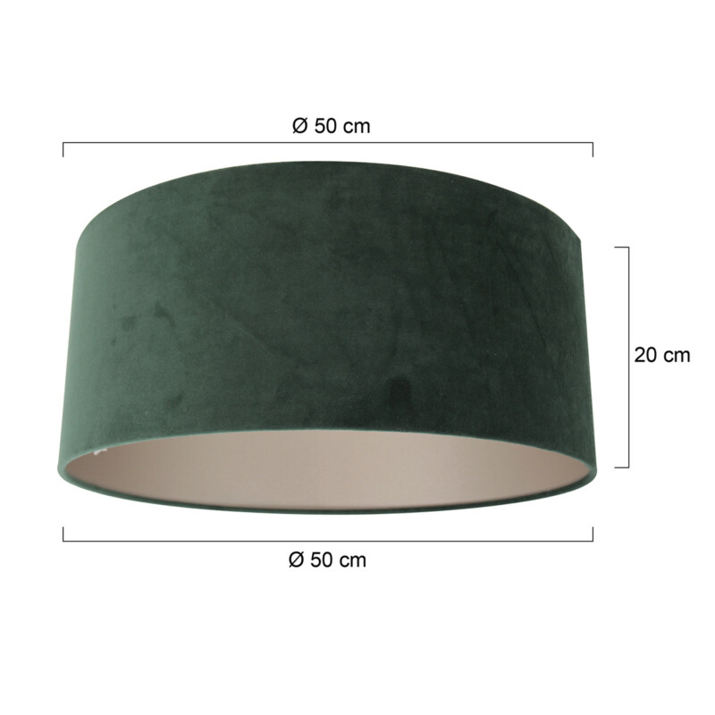 Pantalla de lámpara de terciopelo verde moderna Steinhauer - Imagen 6