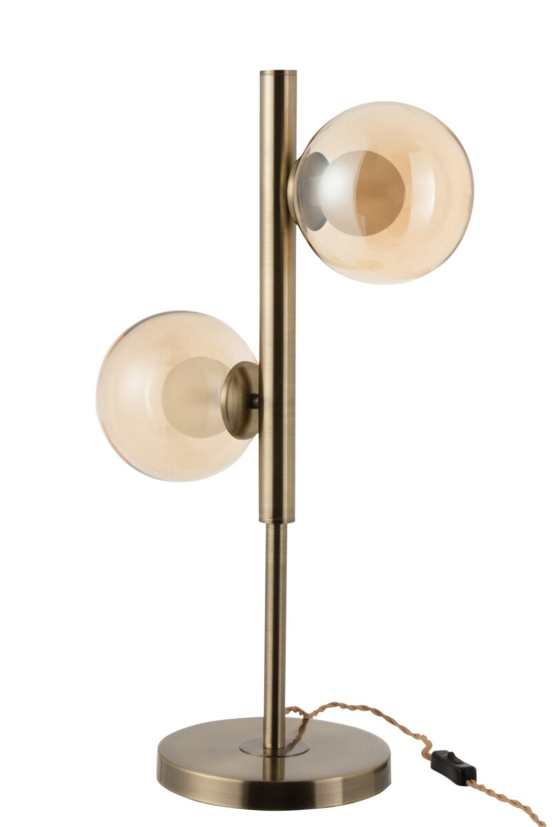 Pie clásico dorado para lámpara de mesa con dos luces Jolipa Yuks - Imagen 4