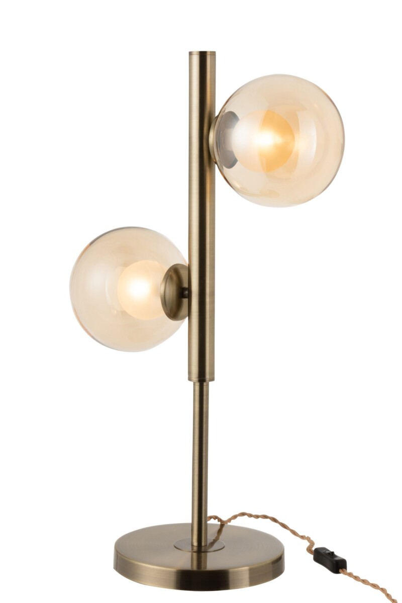 Pie clásico dorado para lámpara de mesa con dos luces Jolipa Yuks - Imagen 5