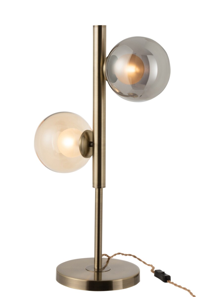 Pie clásico dorado para lámpara de mesa con dos luces Jolipa Yuks - Imagen 8
