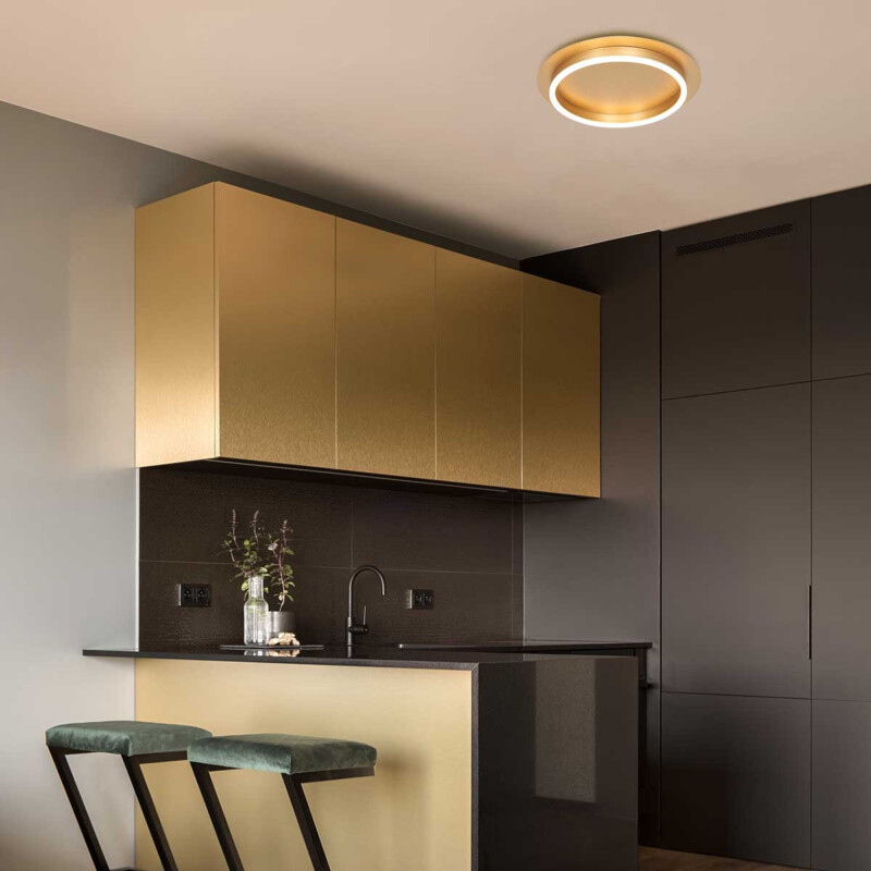 Plafón de techo redondo LED en dorado Steinhauer Ringlux dorado - Imagen 3