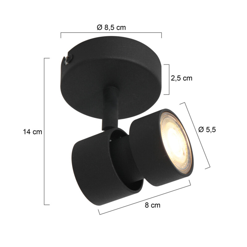 Plafón diseño LED Steinhauer Natasja led negro - Imagen 6