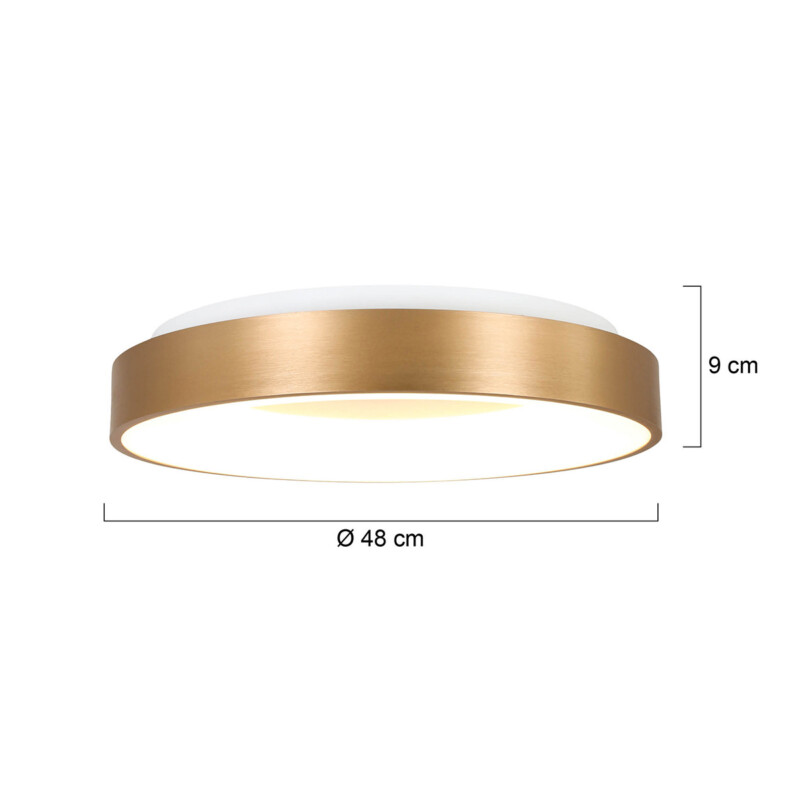 Plafón dorado y blanco Steinhauer Ringlede - Imagen 6