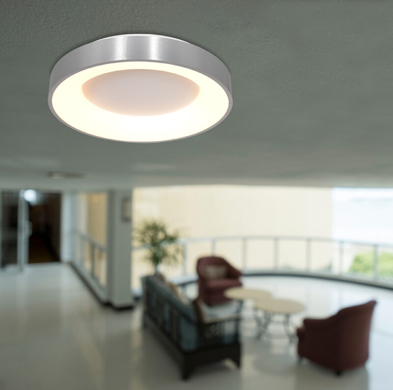 Plafón LED circular Steinhauer Ringlede plateado - Imagen 3