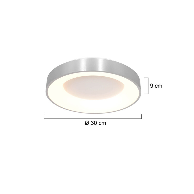 Plafón LED circular Steinhauer Ringlede plateado - Imagen 8