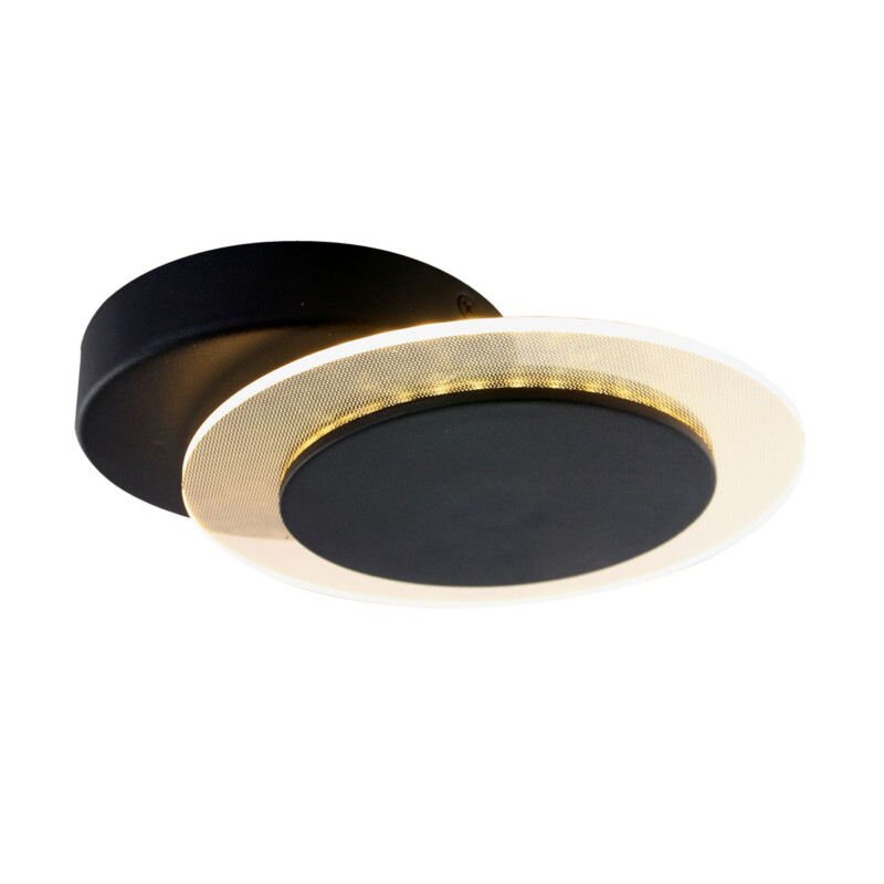 Aplique de pared moderno de metal y plástico negro Steinhauer Lido - Imagen 15