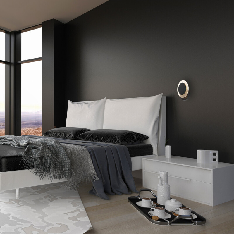 Aplique de pared moderno de metal y plástico negro Steinhauer Lido - Imagen 4