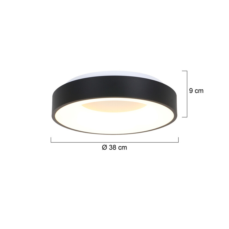 Plafón LED negro Steinhauer Ceiling and Wall - Imagen 8