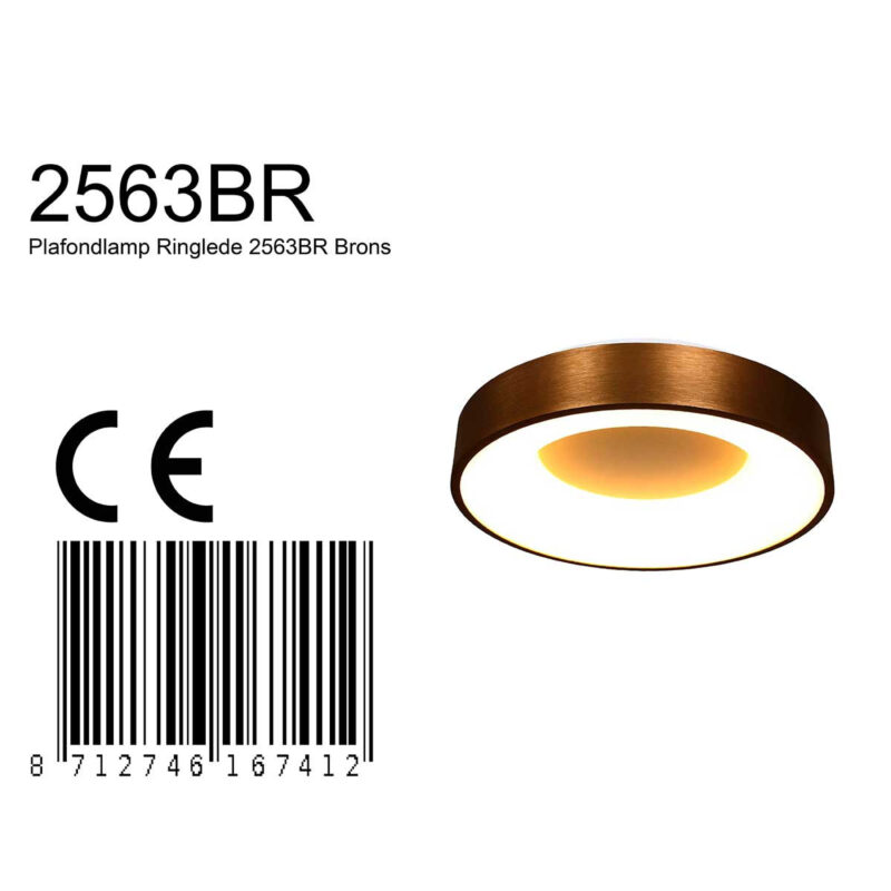 Plafón LED  Steinhauer Ringlede bronce - Imagen 8
