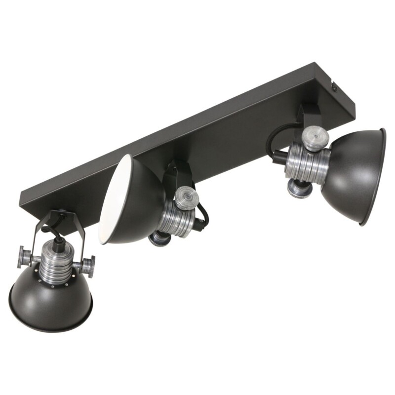 Foco industrial de metal negro Steinhauer Brooklyn - Imagen 19