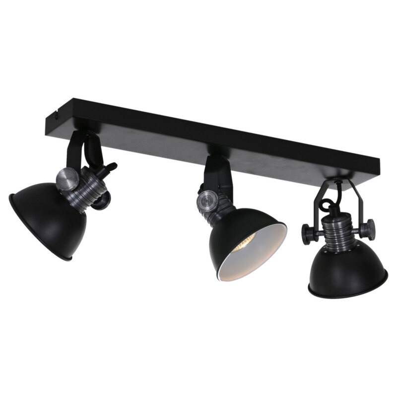 Foco industrial de metal negro Steinhauer Brooklyn - Imagen 2