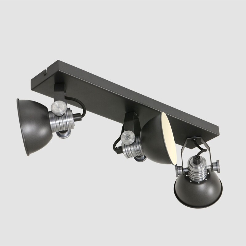 Foco industrial de metal negro Steinhauer Brooklyn - Imagen 20