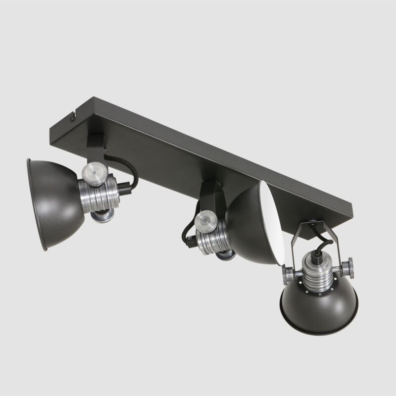 Foco industrial de metal negro Steinhauer Brooklyn - Imagen 21