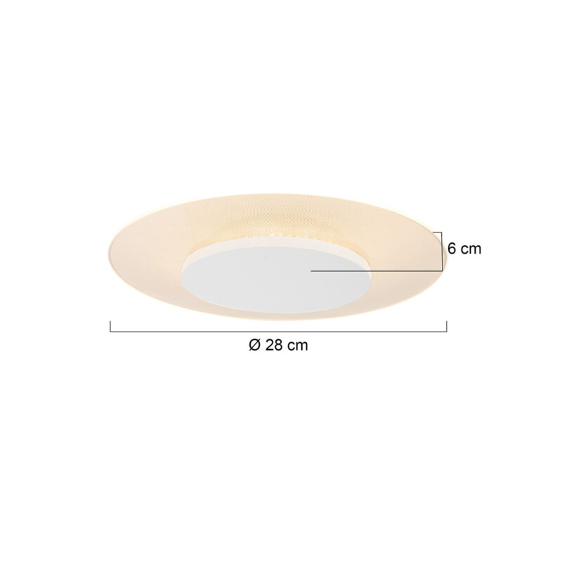 Plafón redondo de vidrio de Steinhauer Lido, 28 cm - Imagen 7