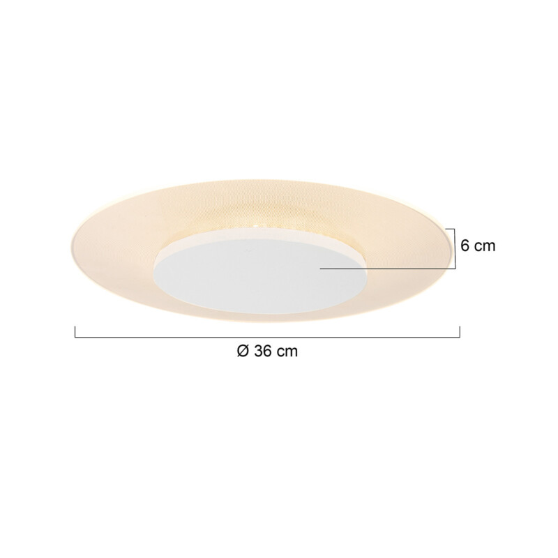 Plafón redondo de vidrio Steinhauer Lido, 36 cm - Imagen 7