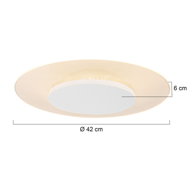 Plafón redondo de vidrio Steinhauer Lido, 42 cm - Imagen 6