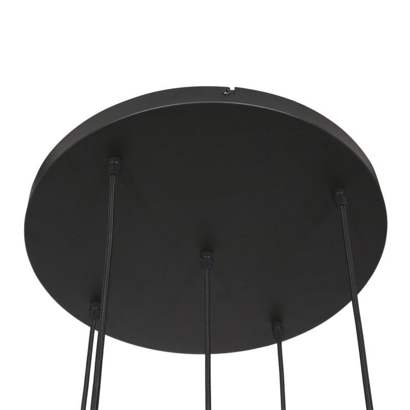 Lámpara colgante moderna de vidrio ámbar y metal Steinhauer Bollique - Imagen 7
