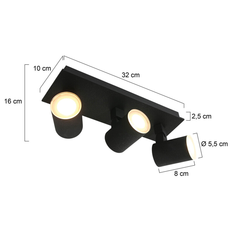 Foco moderno negro de metal Steinhauer Points noirs - Imagen 7