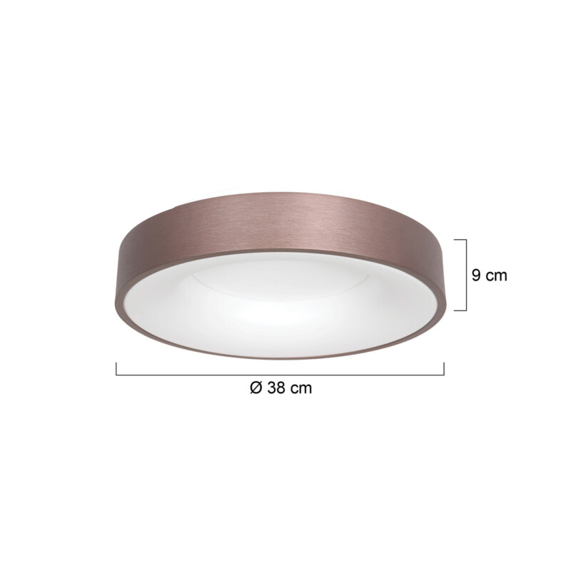 Plafones LED modernos Steinhauer Ringlede bronce y blanco - Imagen 7