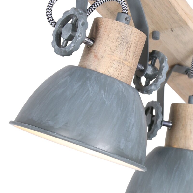 Regleta cuatro focos grises Mexlite Gearwood - Imagen 3