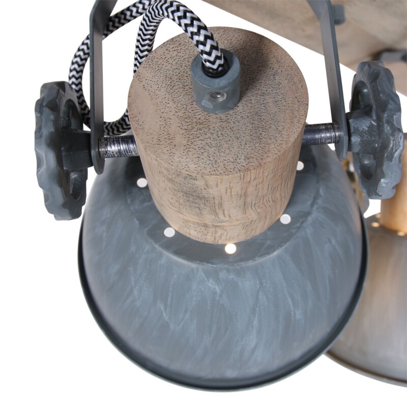 Regleta cuatro focos grises Mexlite Gearwood - Imagen 5