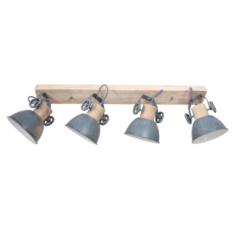 Regleta cuatro focos grises Mexlite Gearwood - Imagen 9