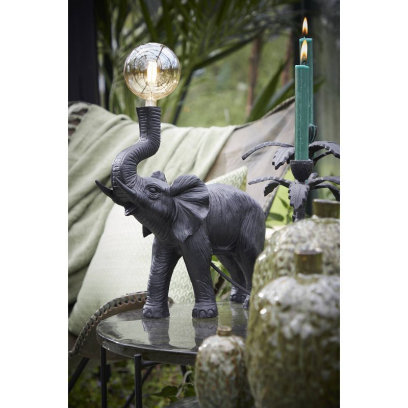 Lámpara de mesa negra elefante Light & Living Elephant - Imagen 2