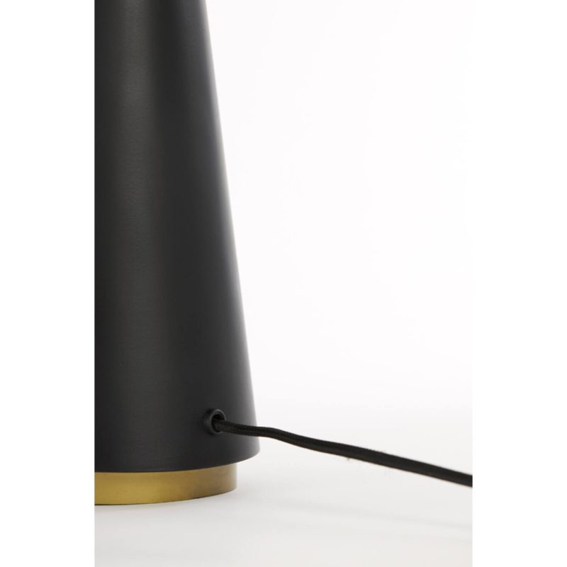 Lámpara de mesa negra mate con bronce redondo Light & Living Nagai - Imagen 4