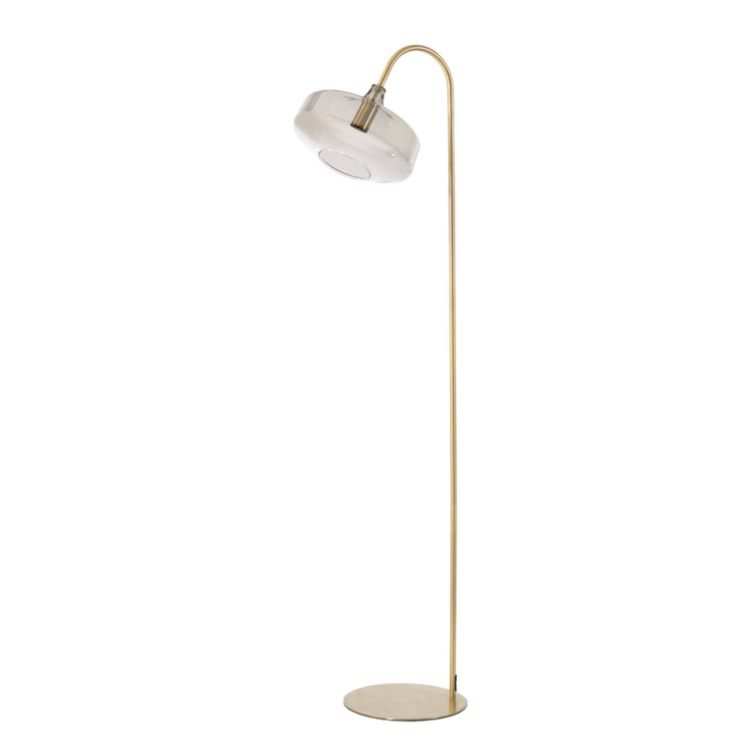 Lámpara de pie dorada con pantalla de vidrio Light & Living Solna