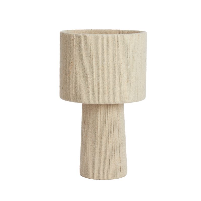 Lámpara de mesa clara con tela Light & Living Pitino
