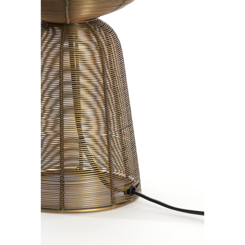 Lámpara de mesa de ratán bronce Light & Living Aboso - Imagen 3