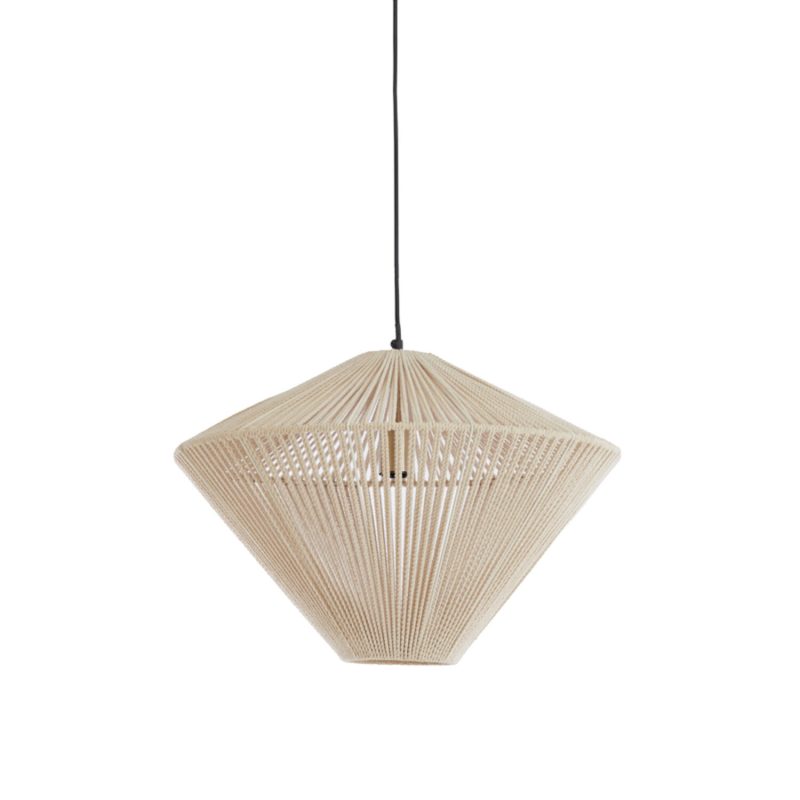 Lámpara colgante de ratán beige Light & Living Felida