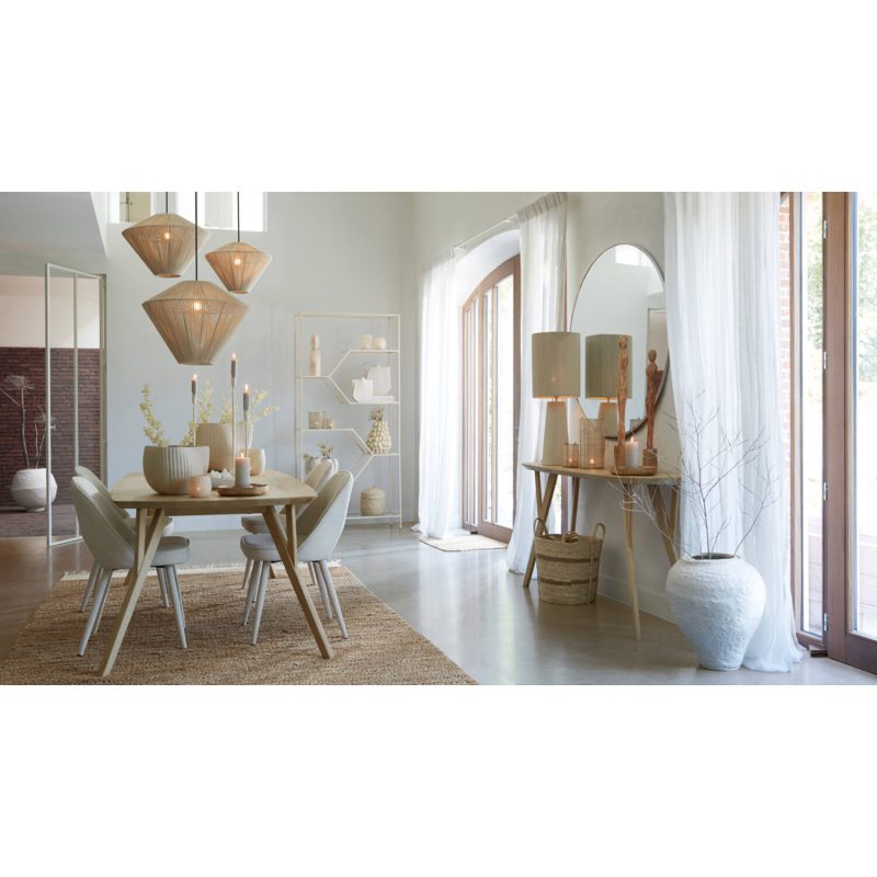 Lámpara colgante de ratán beige Light & Living Felida - Imagen 2