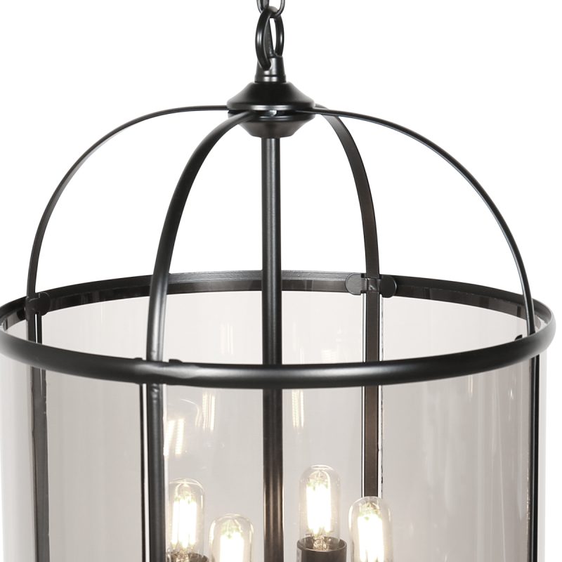 lampara-colgante-clasica-de-jaula-de-vidrio-negro-con-cuatro-luces-steinhauer-pimpernel-5972zw-3