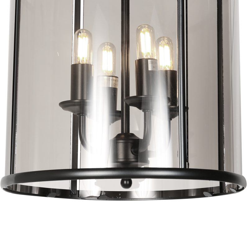 lampara-colgante-clasica-de-jaula-de-vidrio-negro-con-cuatro-luces-steinhauer-pimpernel-5972zw-5
