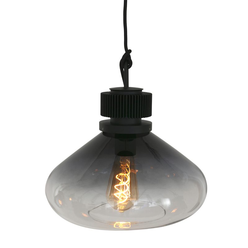 Lámpara colgante retro de metal negro Steinhauer Flere - Imagen 6