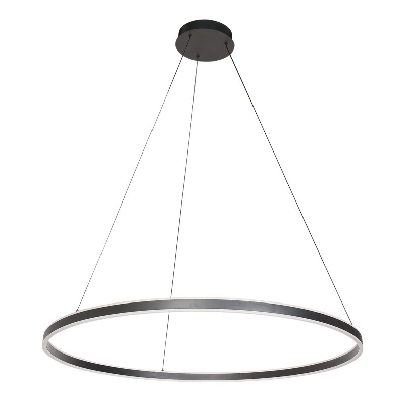 Lámpara colgante moderna negra con iluminación LED Steinhauer Ringlux - Imagen 2