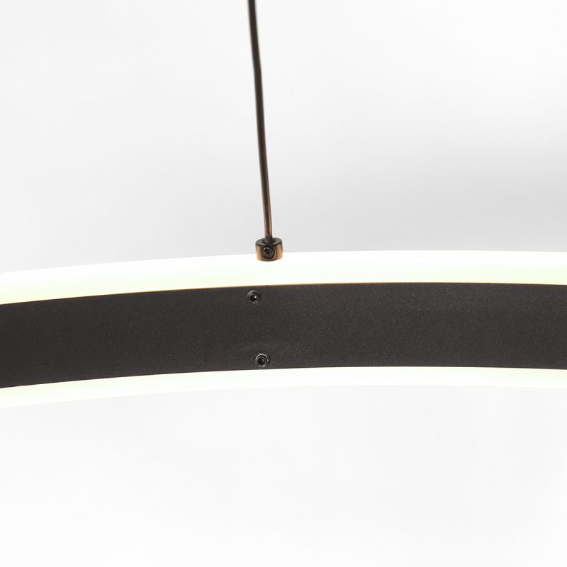 Lámpara colgante moderna negra con iluminación LED Steinhauer Ringlux - Imagen 5