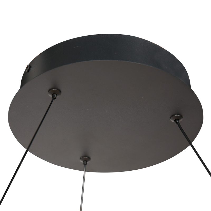 Lámpara colgante moderna negra con iluminación LED Steinhauer Ringlux - Imagen 6