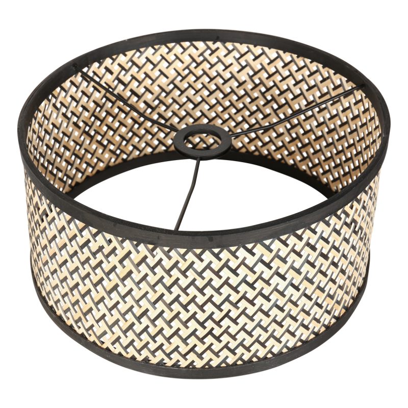 Lámpara colgante negra con pantalla de mimbre Steinhauer Sparkled Light - Imagen 6
