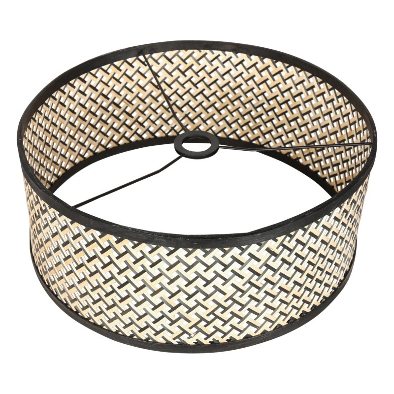 Lámpara de arco blanca con pantalla de mimbre Steinhauer Sparkled Light - Imagen 6