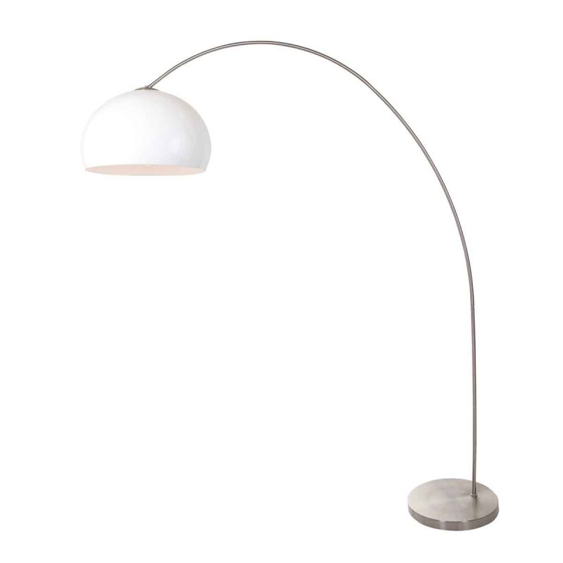 Lámpara de arco clásica de acero con globo blanco Mexlite Solva - Imagen 2