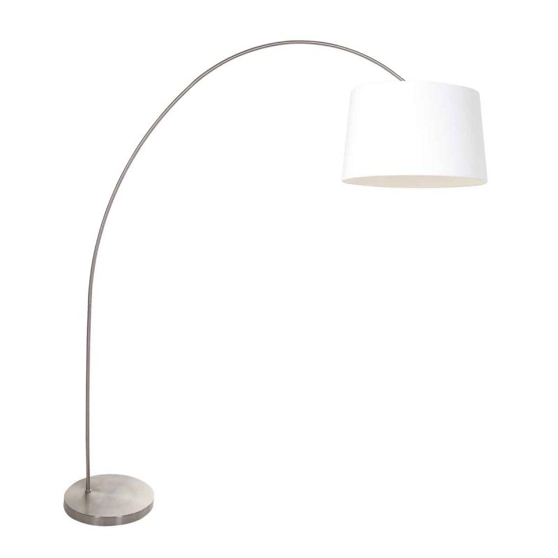 lámpara-de-arco-clásica-de-acero-con-pantalla-blanca-mexlite-solva-3916st