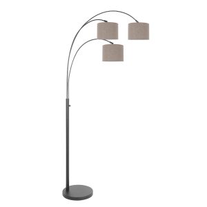 lámpara-de-arco-moderna-con-pantallas-marrones-steinhauer-sparkled-light-3826zw